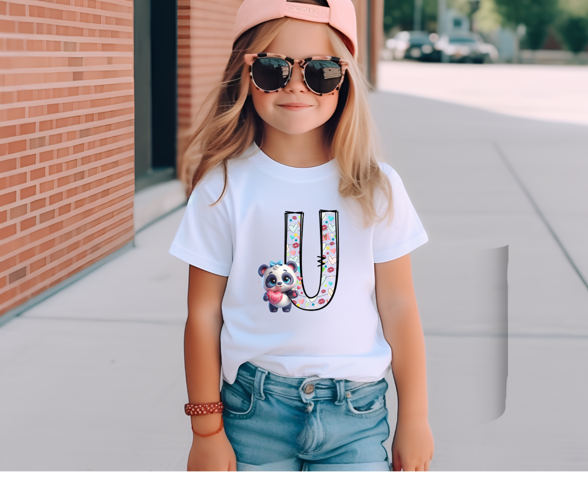 Meisjes T-shirt met de letter U