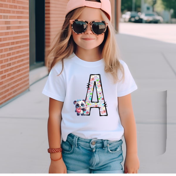 White Kinder T-shirt Baby Bunny