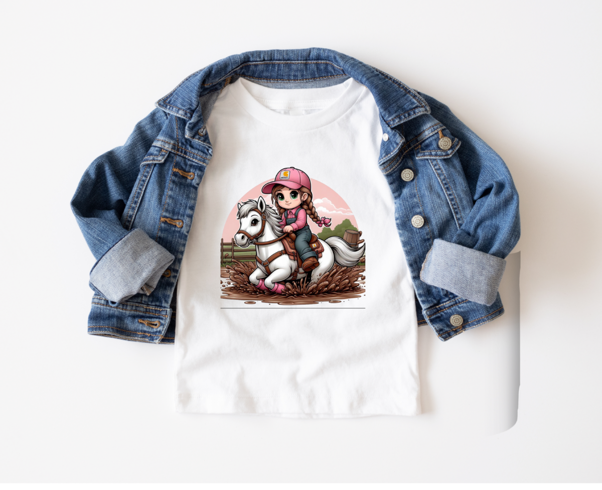 Kinder T-shirt Paardenmeisje 09