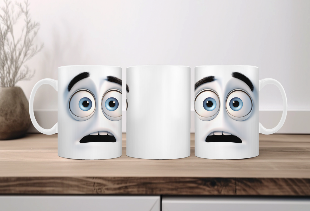 Koffiemok Funny men face