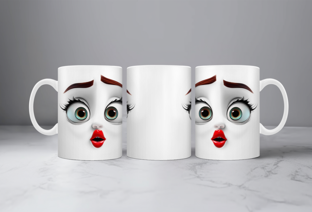 Koffiemok Funny men face