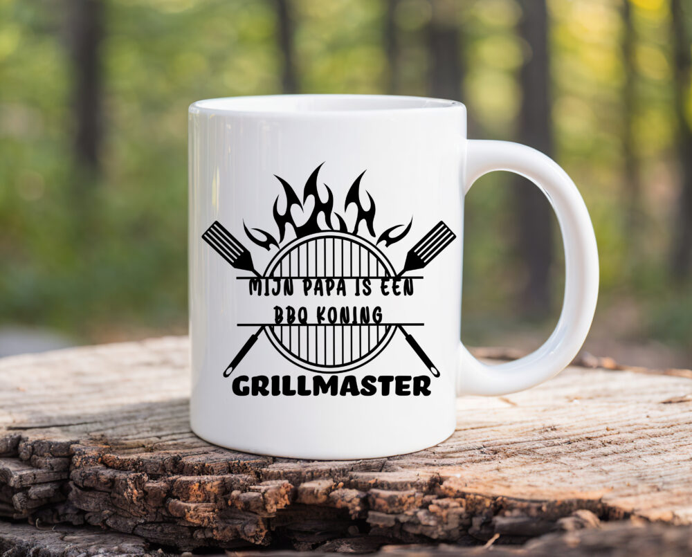 Koffiemok gepersonaliseerd Vaderdag Grill master 04