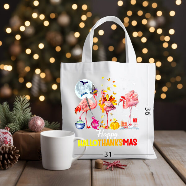 Happy Hallothanksmas 02 Katoenen tas met kerstontwerp 15