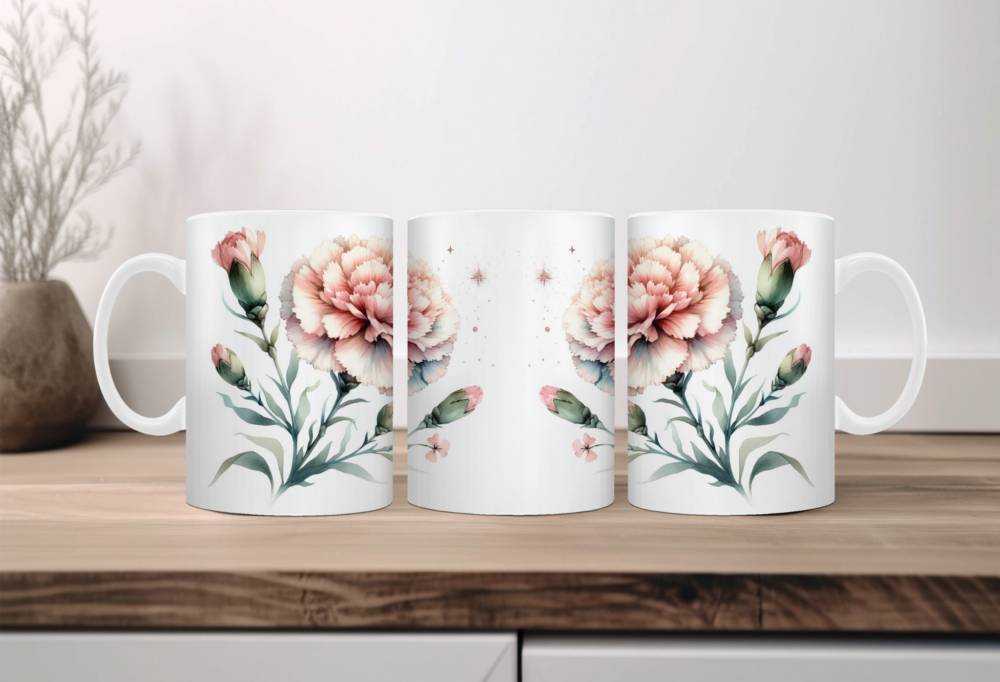 Koffiemok met Bloem van de Maand