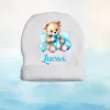 Mutsje blauw mockup Baby mutsje Fleece Roze