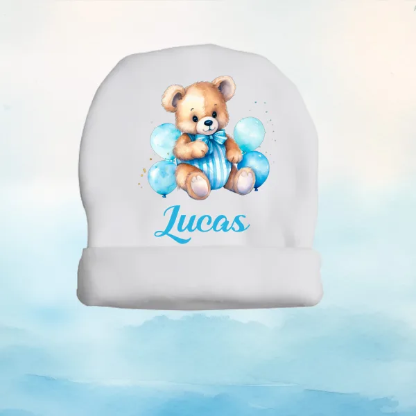 Mutsje blauw mockup Baby mutsje Fleece Blauw