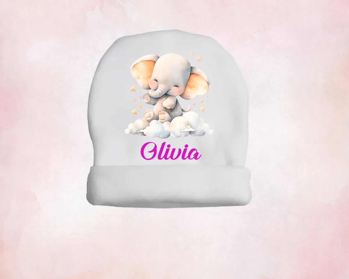 Mutsje roze mockup Baby mutsje Fleece Roze