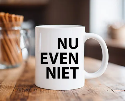 Koffiemok nu even niet